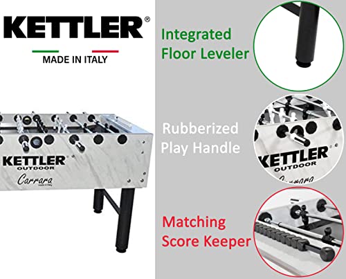 KETTLER Carrara Outdoor Foosball Table with 10 Balls