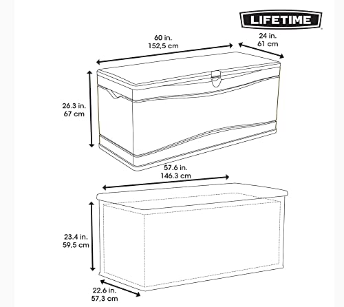 Lifetime 130 Gallon Extra Large Deck Box Sand/Brown