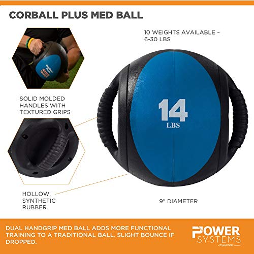 CorBall Plus: Medicine Ball with Handles, 16 lbs