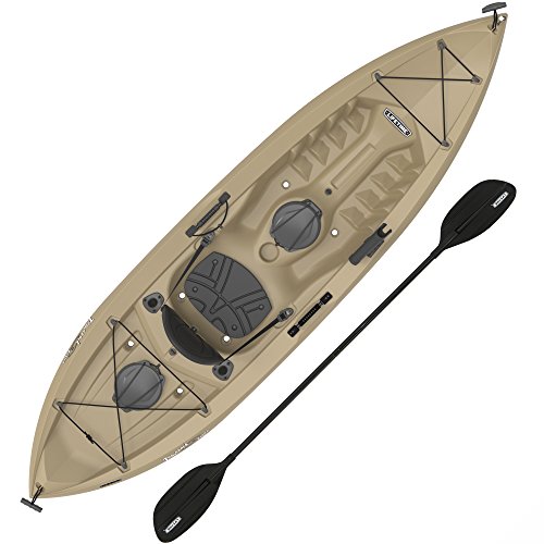 Lifetime Muskie Angler Kayak Bundle, Tan, 120