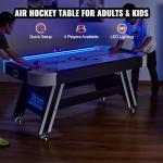 72" LED Air Hockey Table for Family Fun