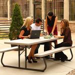 8' Folding Picnic Table with Benches by Lifetime