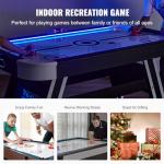 72" LED Air Hockey Table for Family Fun