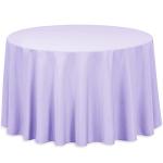 108-Inch Round Lavender Polyester Tablecloth for Sporting Events