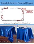 Black 90 x 132-Inch Rectangular Polyester Tablecloth