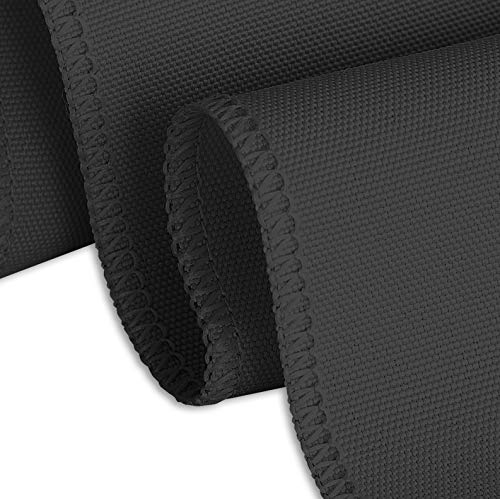 Black 90 x 132-Inch Rectangular Polyester Tablecloth