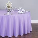 108-Inch Round Lavender Polyester Tablecloth for Sporting Events