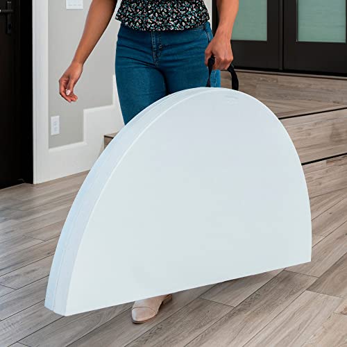 Lifetime Light Commercial Round Table, 4 Feet, White