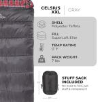 TETON Sports Celsius XXL Sleeping Bag for Cold Weather