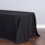 Black 90 x 132-Inch Rectangular Polyester Tablecloth