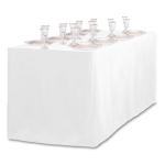 LinenTablecloth 6 ft. Fitted Polyester Tablecloth White
