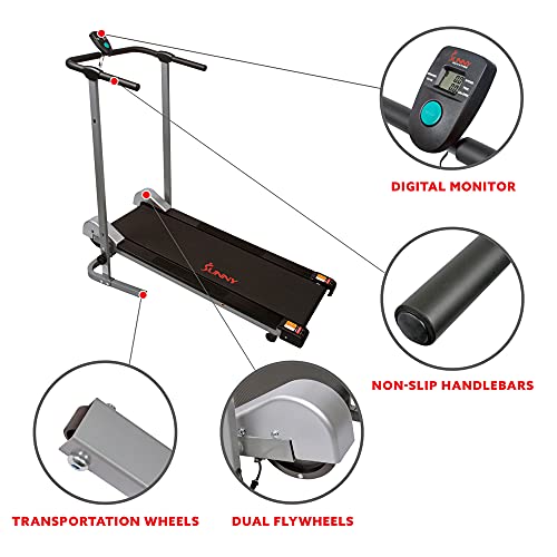 Compact Foldable Manual Treadmill for Home Office Cardio