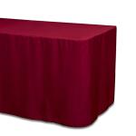 Burgundy 4 ft. Fitted Polyester Tablecloth for LinenTablecloth