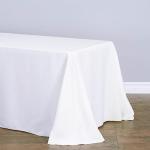 White Polyester Tablecloths Bundle - 90x132 Inch (Set of 2)
