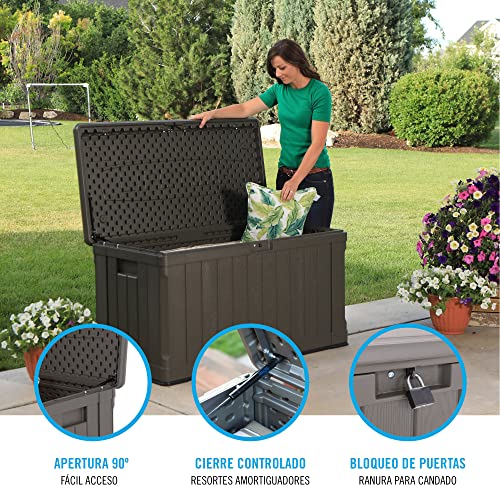 Lifetime 60089 Deck Storage Box, 116 gal, brown