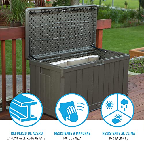 Lifetime 60089 Deck Storage Box, 116 gal, brown