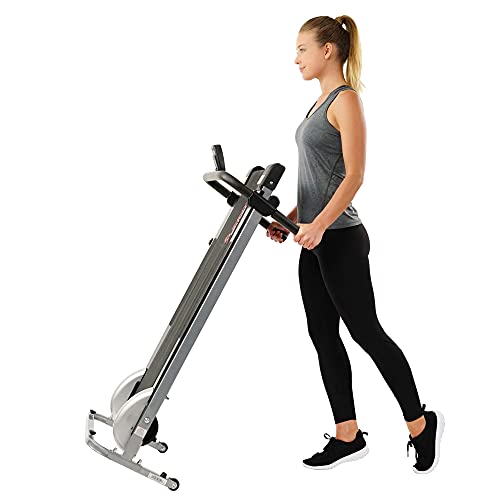 Compact Foldable Manual Treadmill for Home Office Cardio