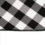 Black & White Checkered Round Polyester Tablecloth - 108