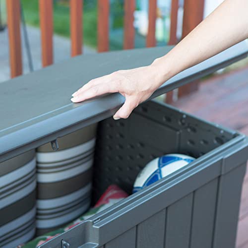 Lifetime 60089 Deck Storage Box, 116 gal, brown