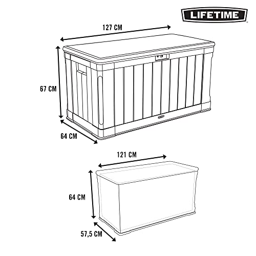 Lifetime 60089 Deck Storage Box, 116 gal, brown