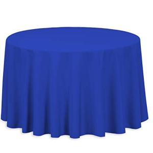 Royal Blue Polyester Tablecloth - 108-Inch Round
