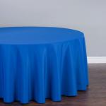 Royal Blue Polyester Tablecloth - 108-Inch Round