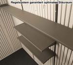 Outdoor Storage Shed with Window, Skylights, Shelving - 8x10