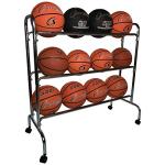 Champion Sports 3 Tier Basketball Storage Cart – 12 Balls