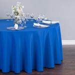 Royal Blue Polyester Tablecloth - 108-Inch Round