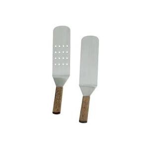 14½-Inch Grill Spatula Set, Stainless Steel, Wood Handle
