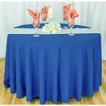 Royal Blue Polyester Tablecloth - 108-Inch Round