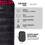 TETON Sports Celsius XXL 0F Sleeping Bag, Compression Sack
