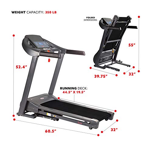 Sunny Health & Fitness T7643 Heavy Duty Walking Treadmill