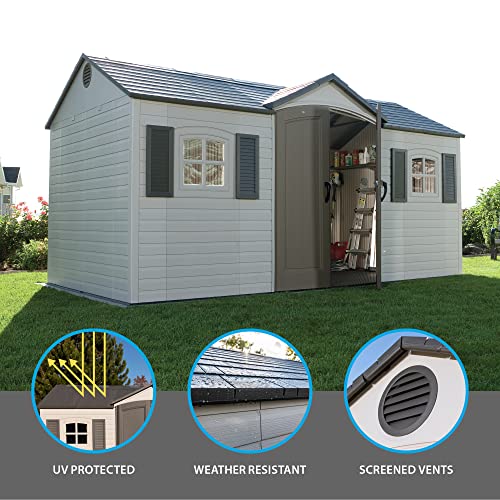 Lifetime Outdoor Storage Shed, 8 x 15 - Desert Sand