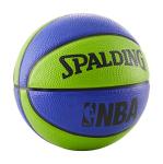 Spalding NBA Mini Rubber Basketball, Blue/Green, Size 3