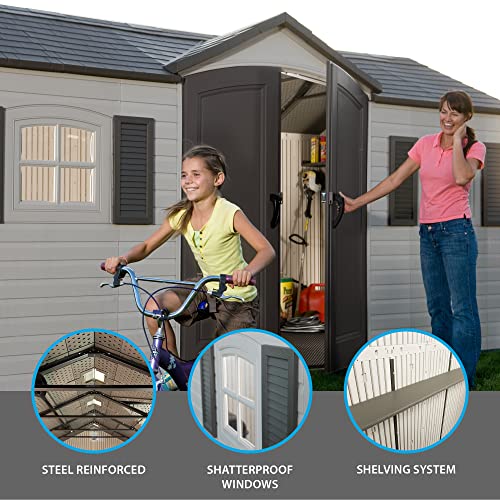 Lifetime Outdoor Storage Shed, 8 x 15 - Desert Sand