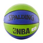 Spalding NBA Mini Rubber Basketball, Blue/Green, Size 3