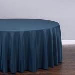 Navy Blue 108-Inch Round Polyester Tablecloth