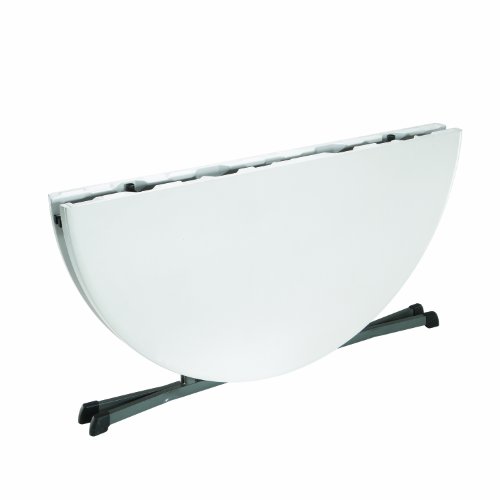 Round Fold in Half Table, 5 Feet White