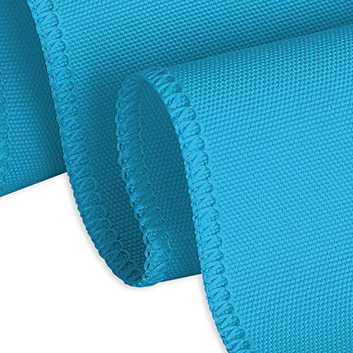 Round Polyester Tablecloth in Caribbean Blue - 108-Inch