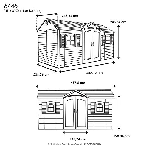 Lifetime Outdoor Storage Shed, 8 x 15 - Desert Sand
