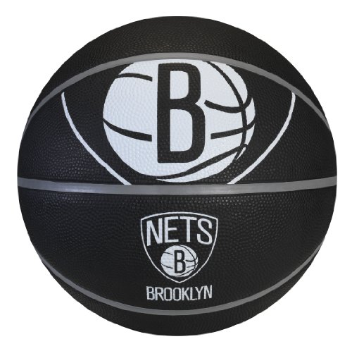 Spalding NBA Brooklyn Nets Rubber Basketball, 29.5