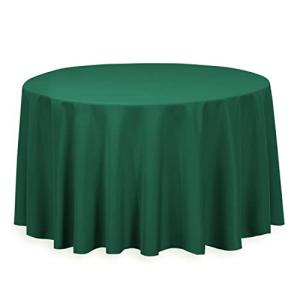 108-Inch Round Hunter Green Polyester Tablecloth