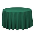 108-Inch Round Hunter Green Polyester Tablecloth