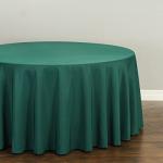 108-Inch Round Hunter Green Polyester Tablecloth