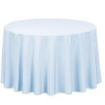 Baby Blue 108-Inch Round Polyester Tablecloth