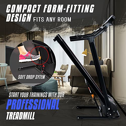Smart Folding Treadmill with Sports App - Bluetooth Compatible