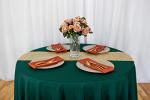 108-Inch Round Hunter Green Polyester Tablecloth