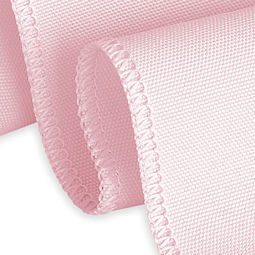 Pink 108-Inch Round Polyester Tablecloth for Sporting Events