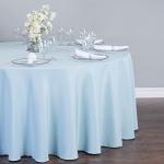 Baby Blue 108-Inch Round Polyester Tablecloth